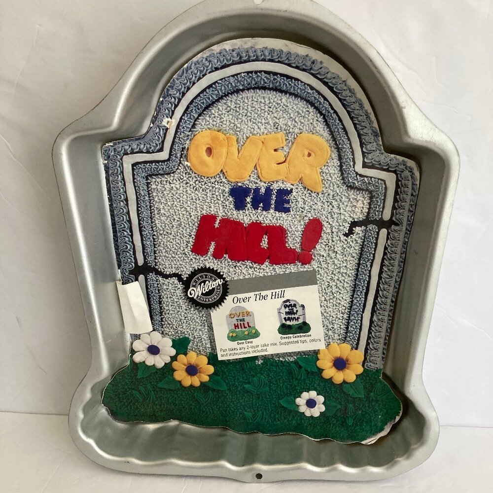 Wilton Over the Hill Aluminum Vintage Tombstone Cake Pan 14"